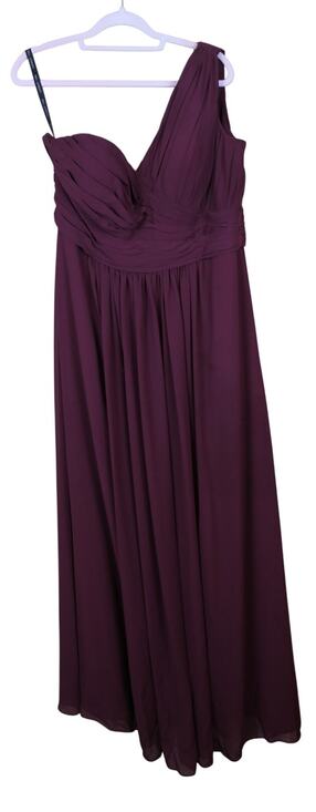 Bill Levkoff Dresses & Skirts - Bill Levkoff Eggplant Purple One Shoulder Bridesmaid Prom Evening Maxi Gown